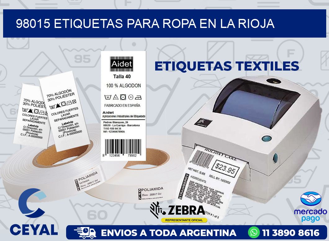 98015 ETIQUETAS PARA ROPA EN LA RIOJA