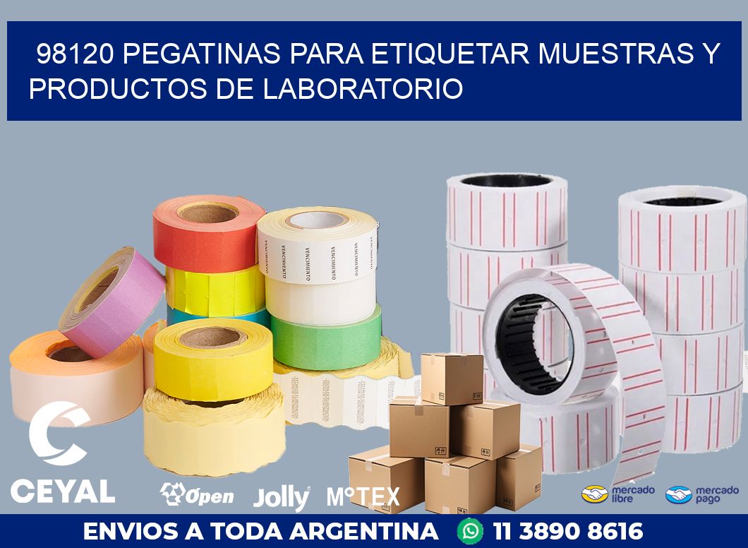 98120 PEGATINAS PARA ETIQUETAR MUESTRAS Y PRODUCTOS DE LABORATORIO