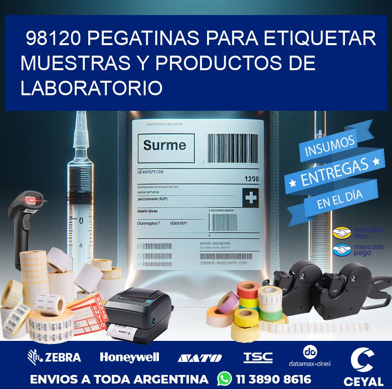 98120 PEGATINAS PARA ETIQUETAR MUESTRAS Y PRODUCTOS DE LABORATORIO