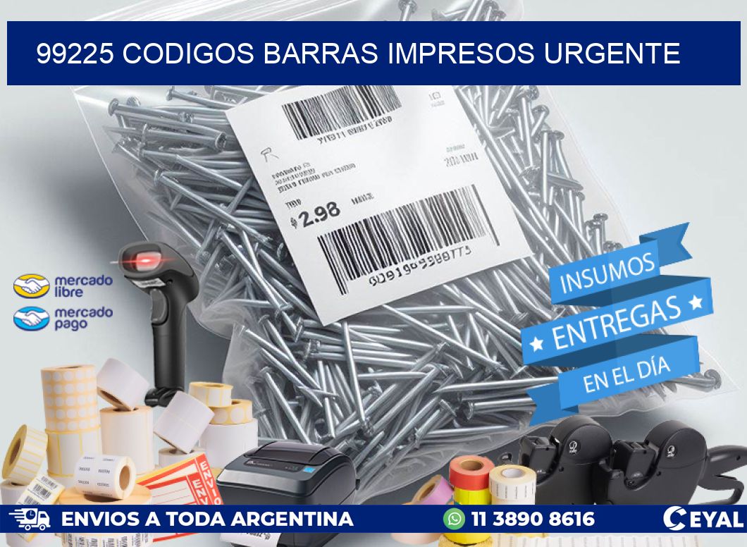 99225 CODIGOS BARRAS IMPRESOS URGENTE