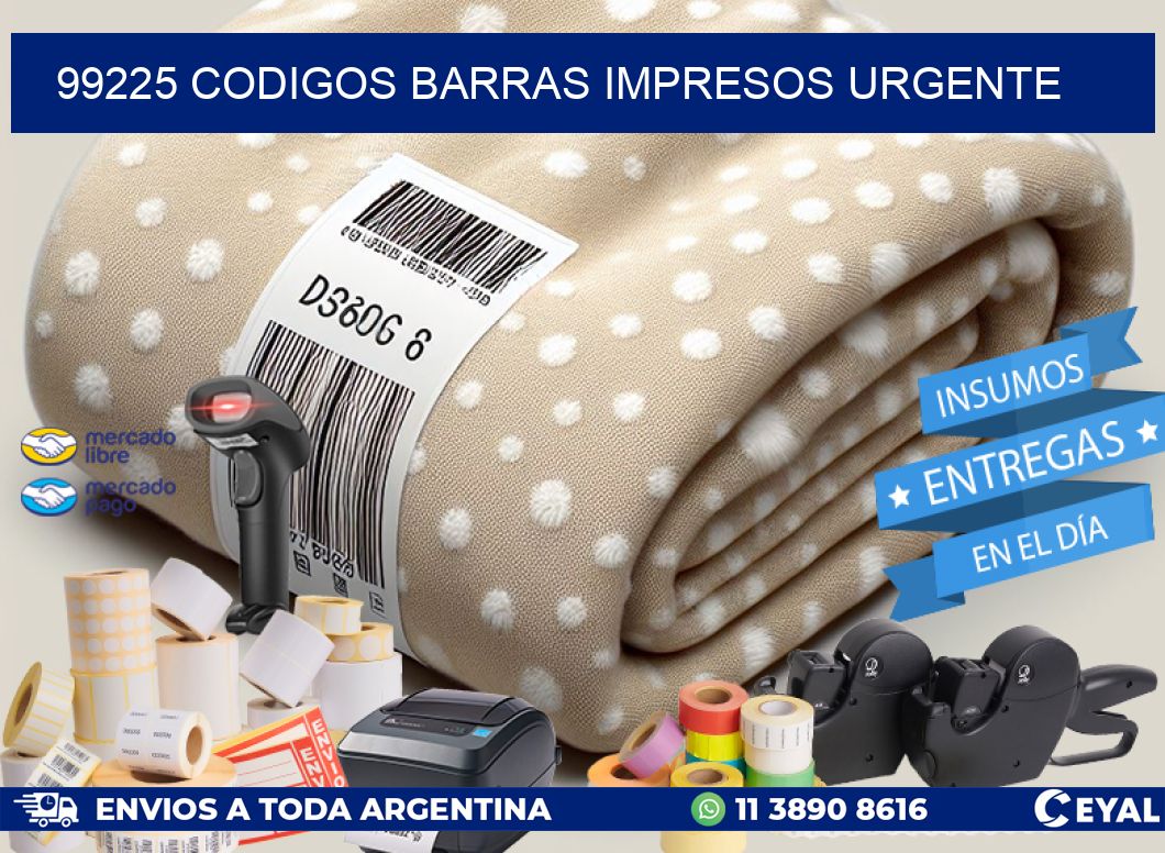 99225 CODIGOS BARRAS IMPRESOS URGENTE
