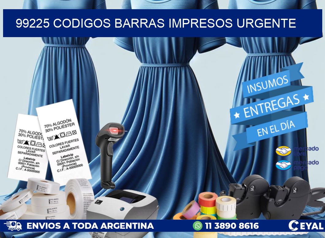 99225 CODIGOS BARRAS IMPRESOS URGENTE