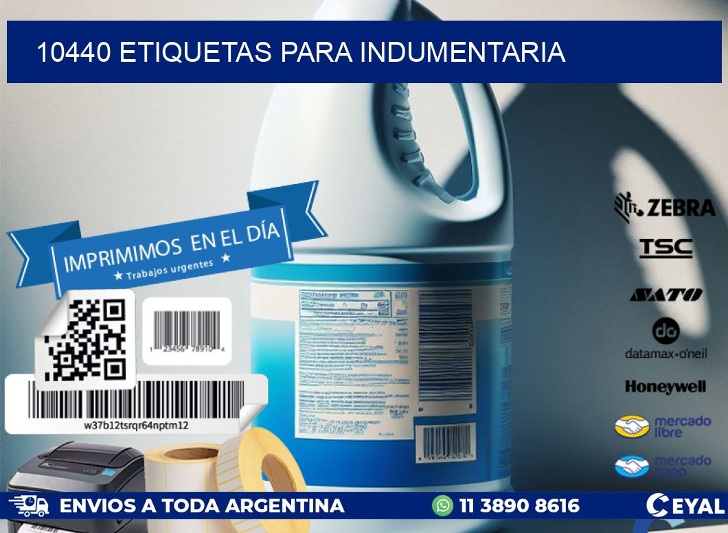 10440 ETIQUETAS PARA INDUMENTARIA