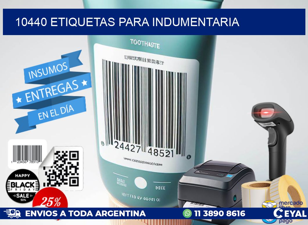 10440 ETIQUETAS PARA INDUMENTARIA