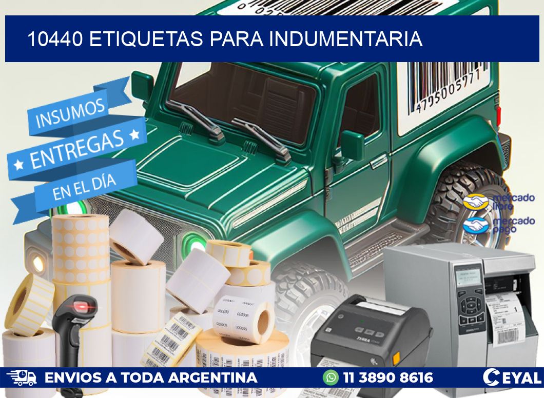 10440 ETIQUETAS PARA INDUMENTARIA