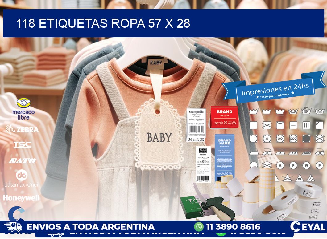 118 ETIQUETAS ROPA 57 x 28
