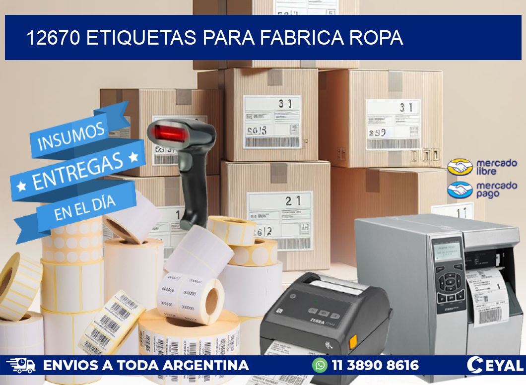 12670 ETIQUETAS PARA FABRICA ROPA