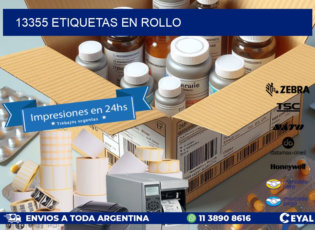 13355 ETIQUETAS EN ROLLO