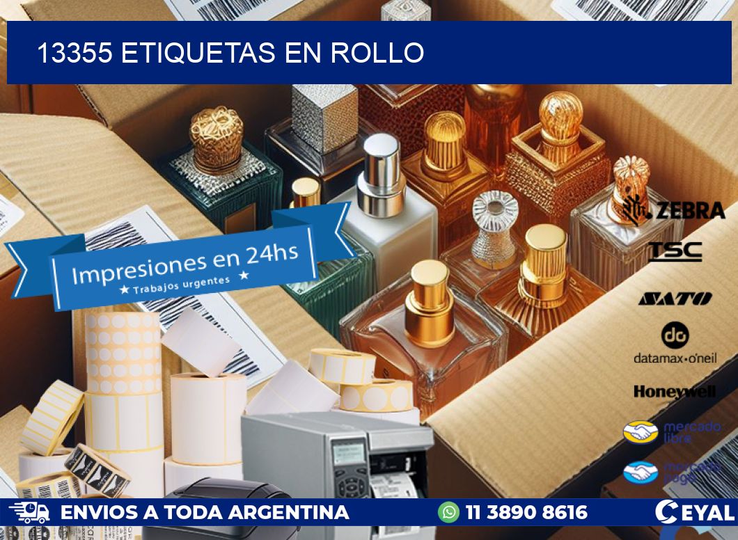 13355 ETIQUETAS EN ROLLO