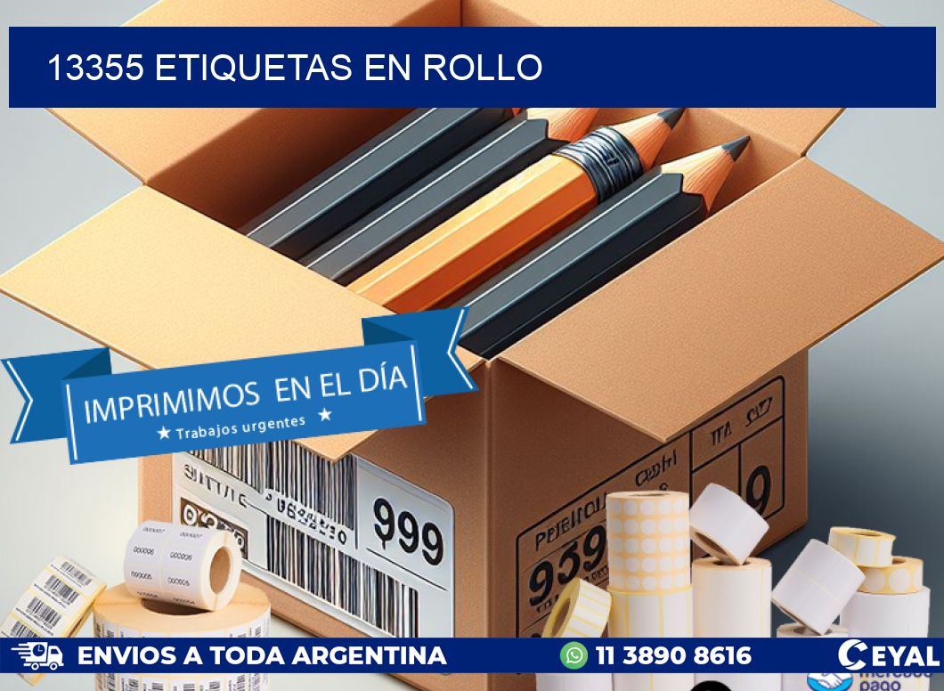13355 ETIQUETAS EN ROLLO