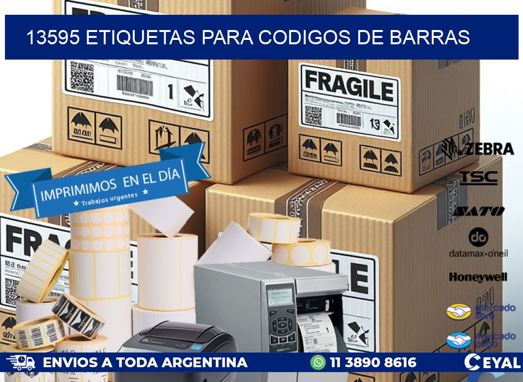 13595 ETIQUETAS PARA CODIGOS DE BARRAS