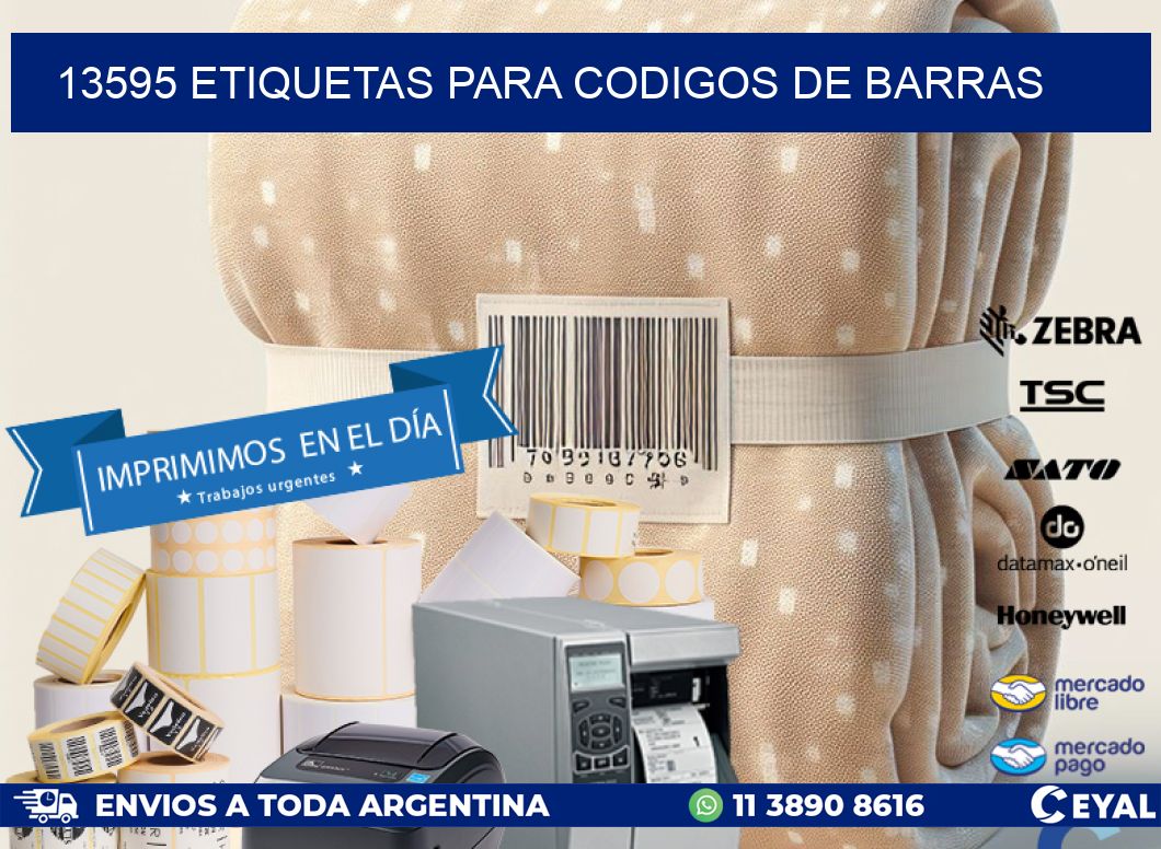 13595 ETIQUETAS PARA CODIGOS DE BARRAS