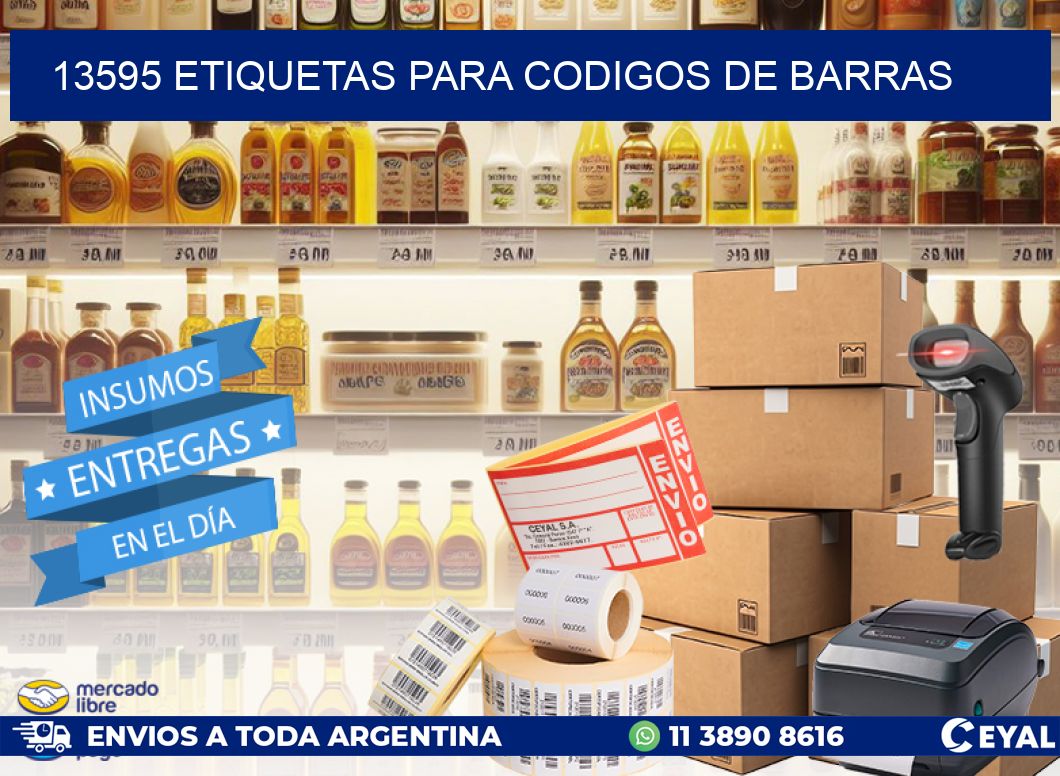 13595 ETIQUETAS PARA CODIGOS DE BARRAS