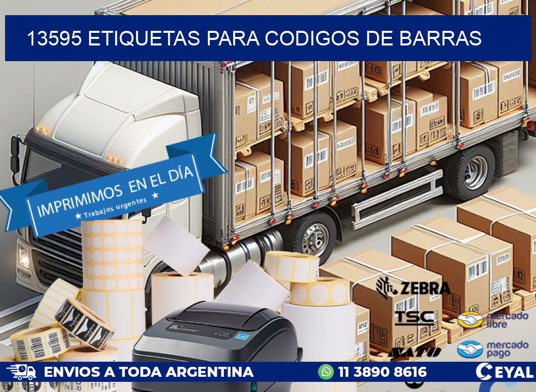 13595 ETIQUETAS PARA CODIGOS DE BARRAS
