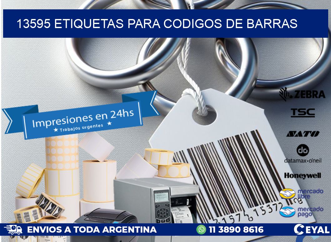13595 ETIQUETAS PARA CODIGOS DE BARRAS