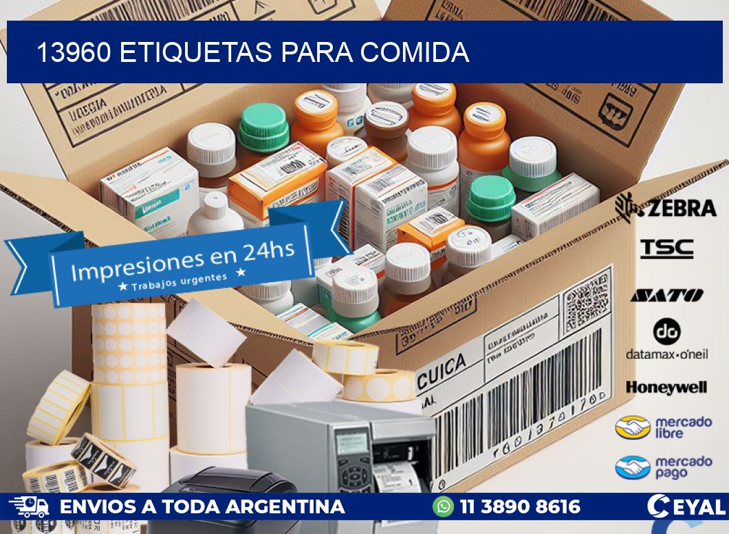 13960 ETIQUETAS PARA COMIDA