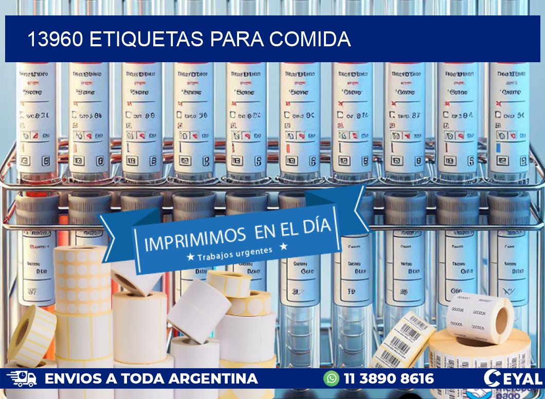 13960 ETIQUETAS PARA COMIDA