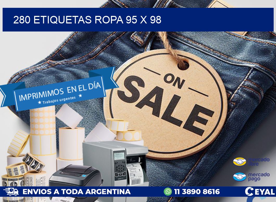 280 ETIQUETAS ROPA 95 x 98