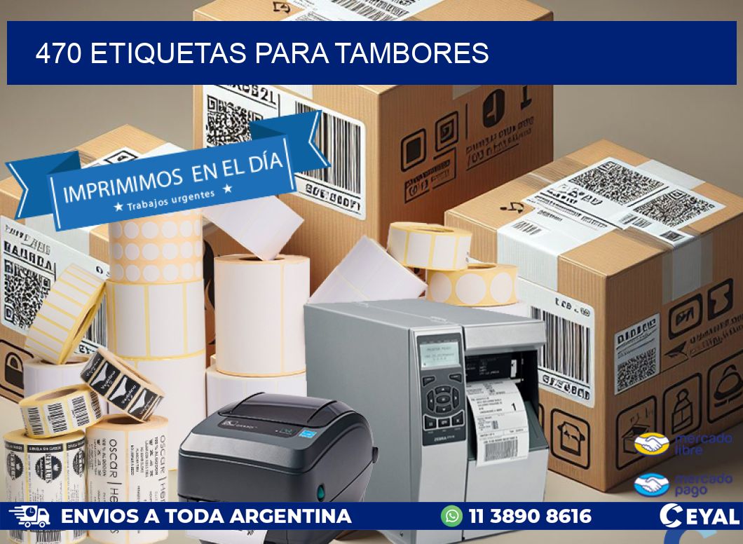 470 ETIQUETAS PARA TAMBORES
