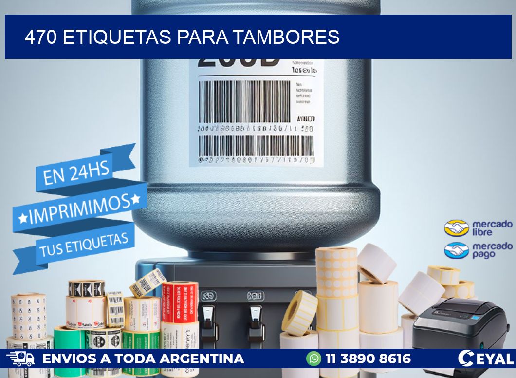 470 ETIQUETAS PARA TAMBORES