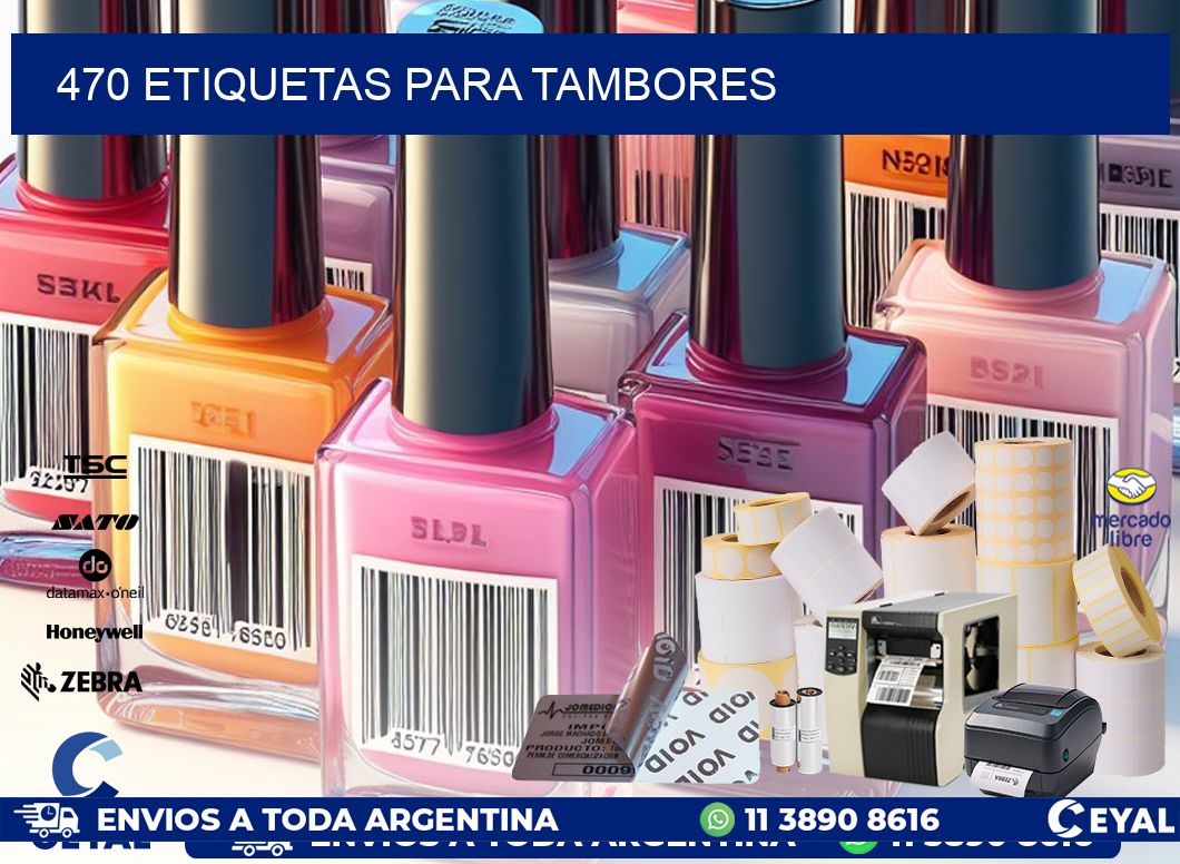 470 ETIQUETAS PARA TAMBORES