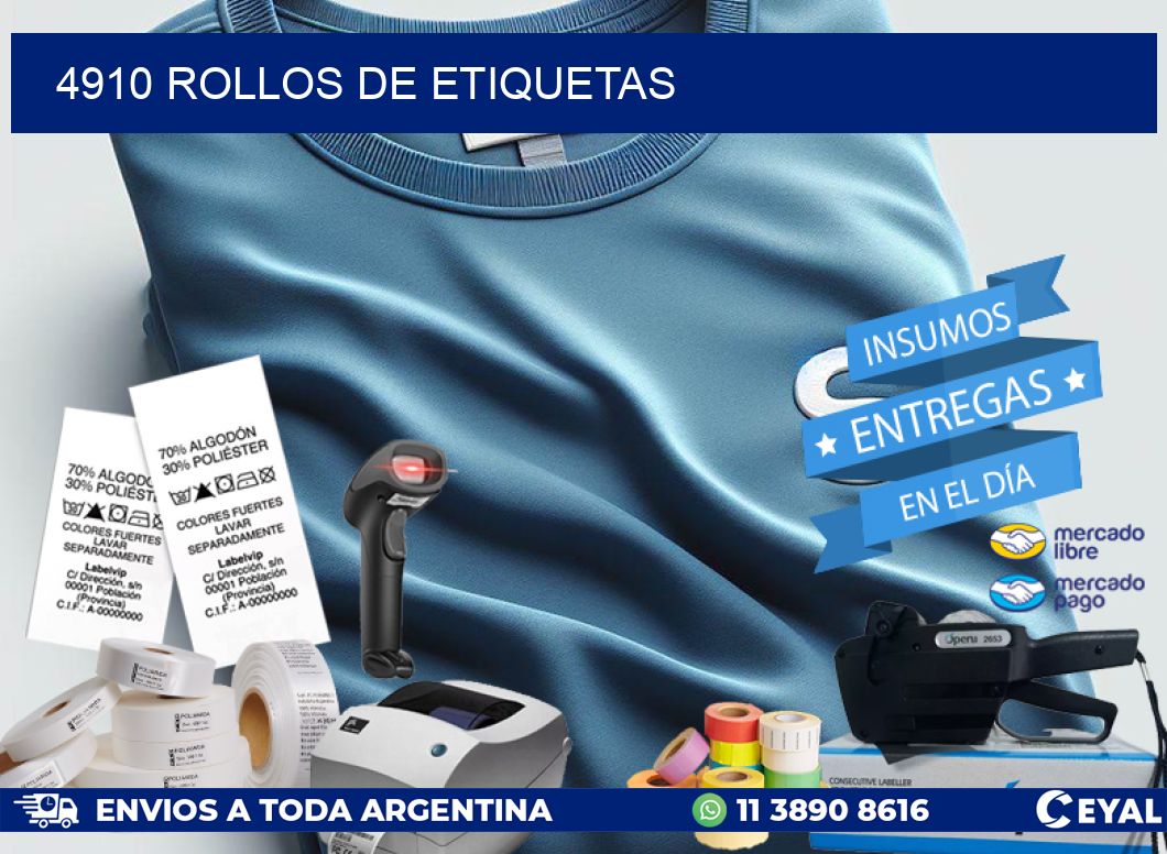 4910 ROLLOS DE ETIQUETAS