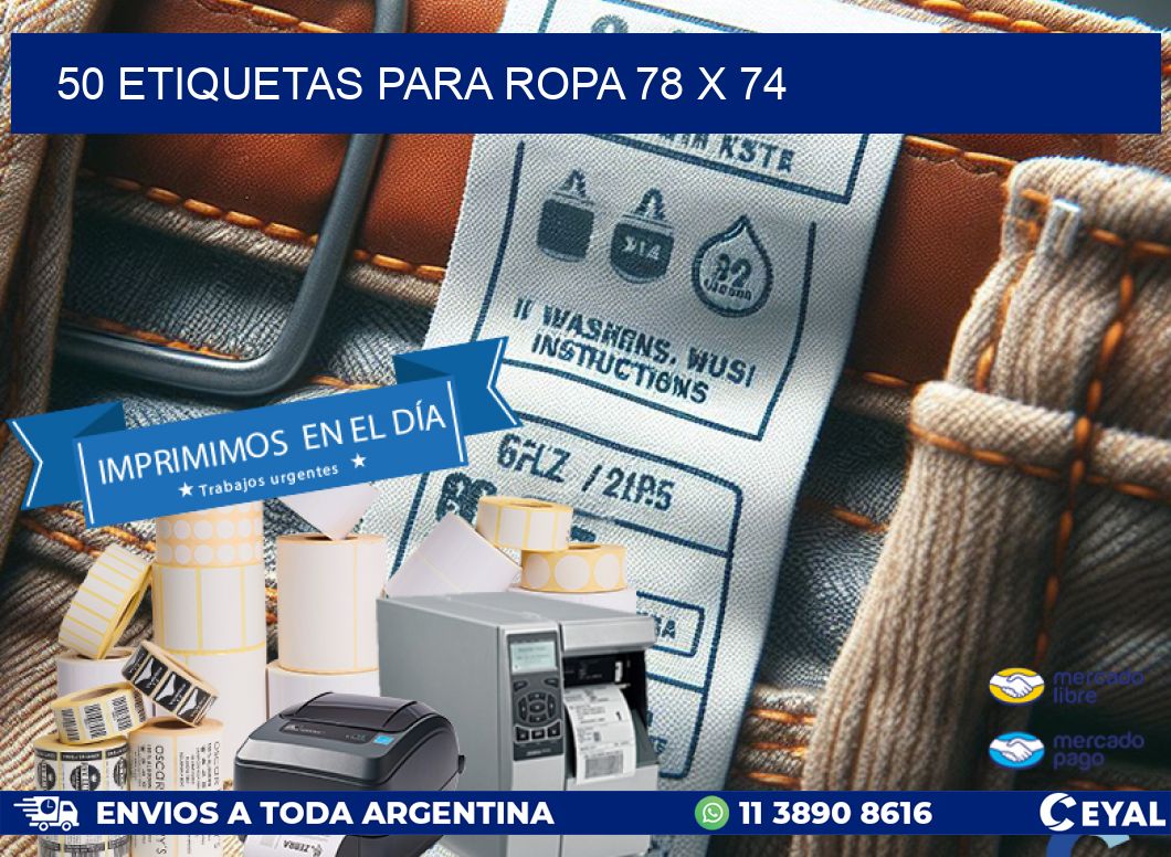 50 ETIQUETAS PARA ROPA 78 x 74