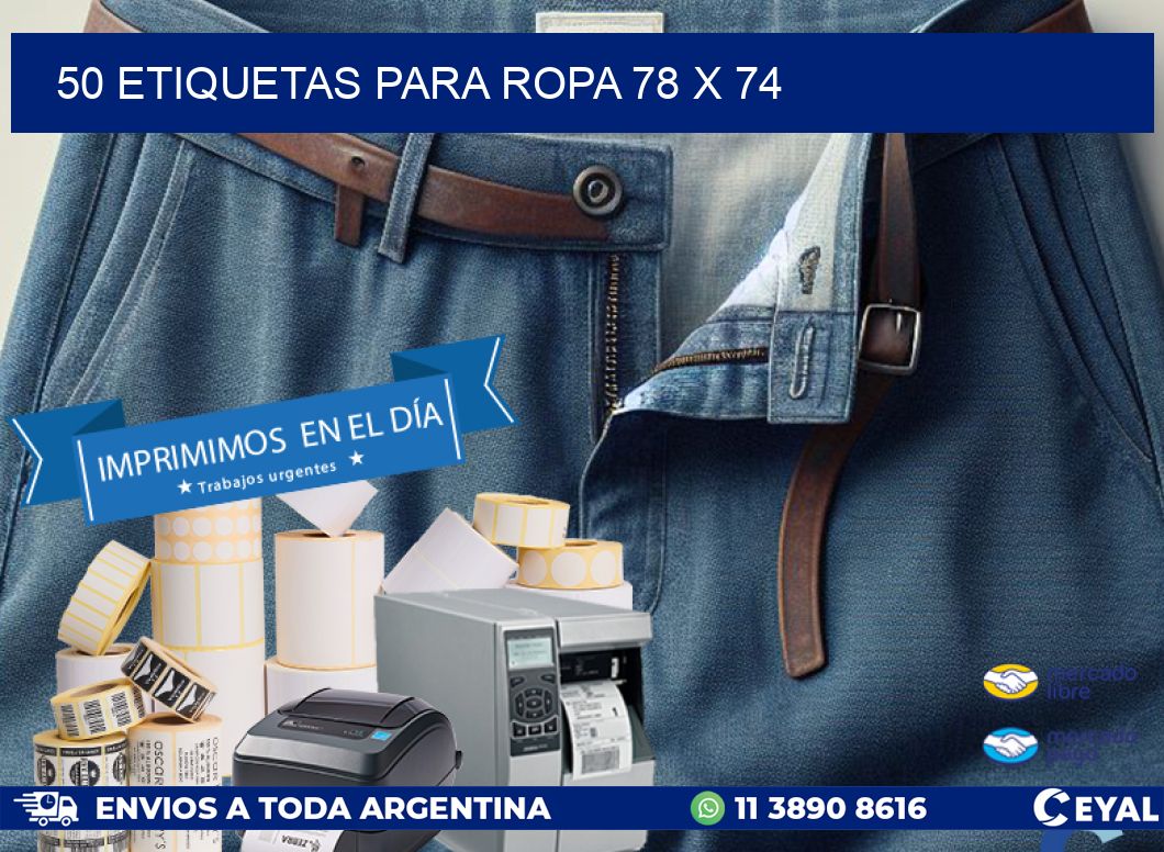 50 ETIQUETAS PARA ROPA 78 x 74