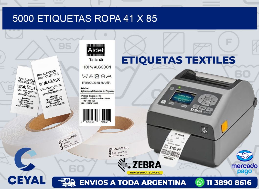 5000 ETIQUETAS ROPA 41 x 85