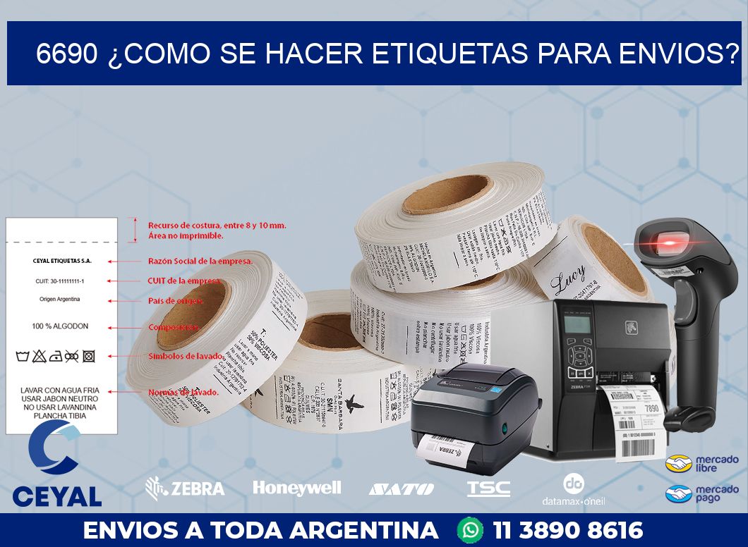 6690 ¿COMO SE HACER ETIQUETAS PARA ENVIOS?