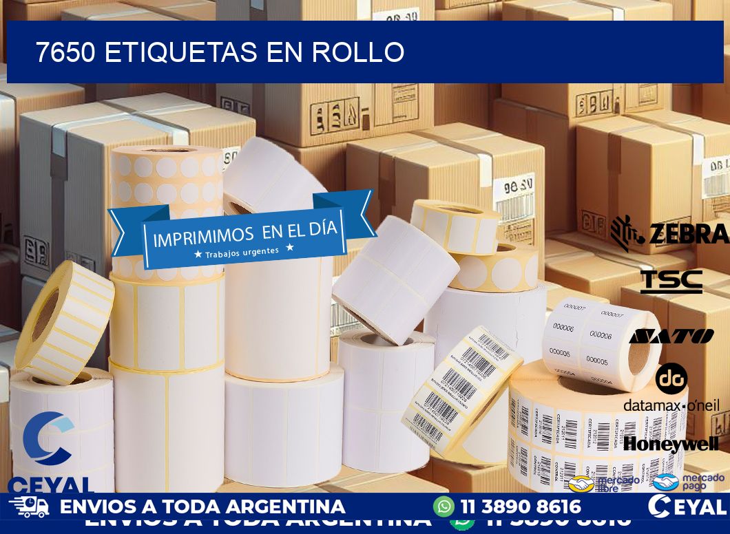 7650 ETIQUETAS EN ROLLO