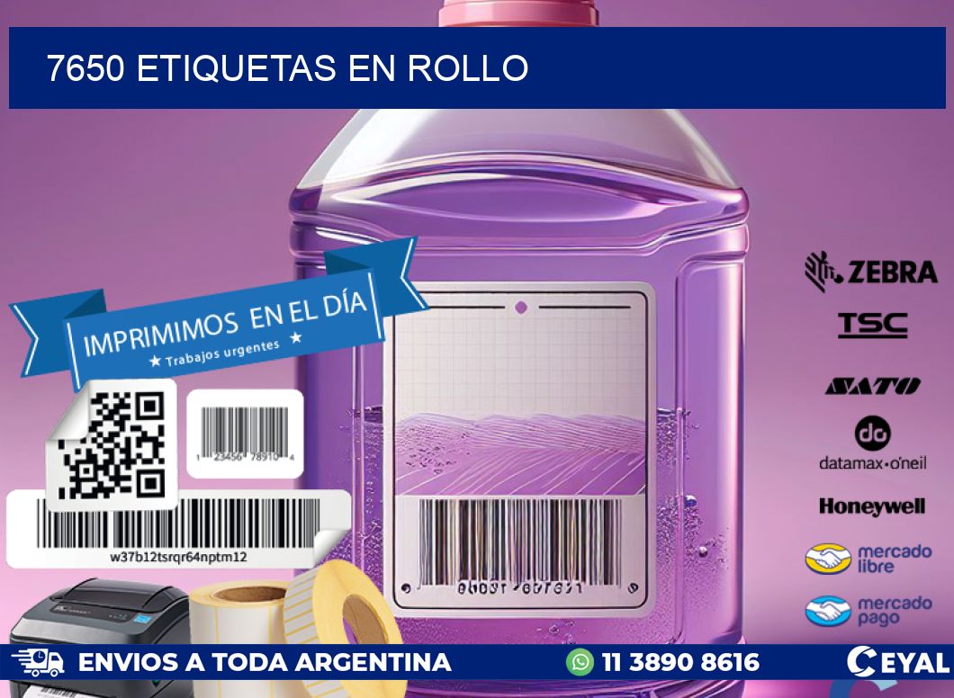 7650 ETIQUETAS EN ROLLO