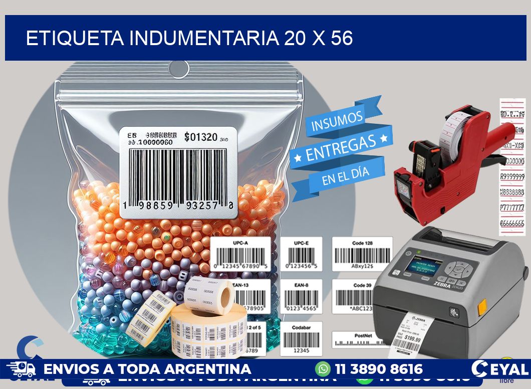 ETIQUETA INDUMENTARIA 20 x 56