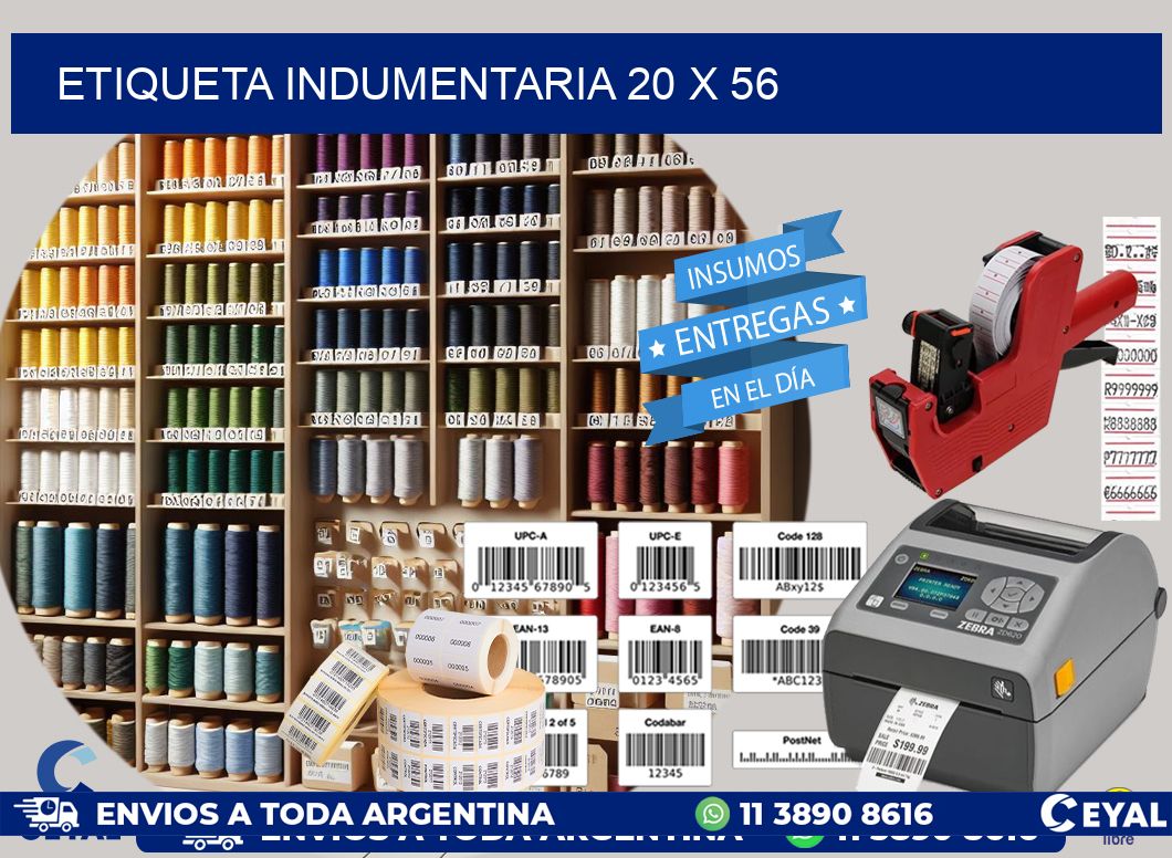 ETIQUETA INDUMENTARIA 20 x 56