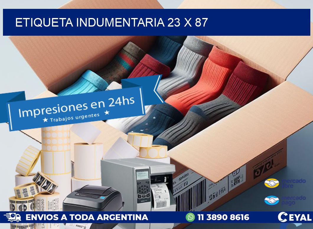 ETIQUETA INDUMENTARIA 23 x 87
