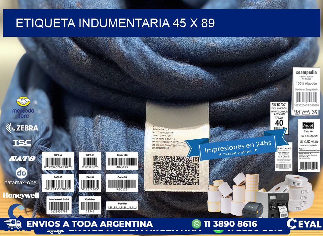 ETIQUETA INDUMENTARIA 45 x 89