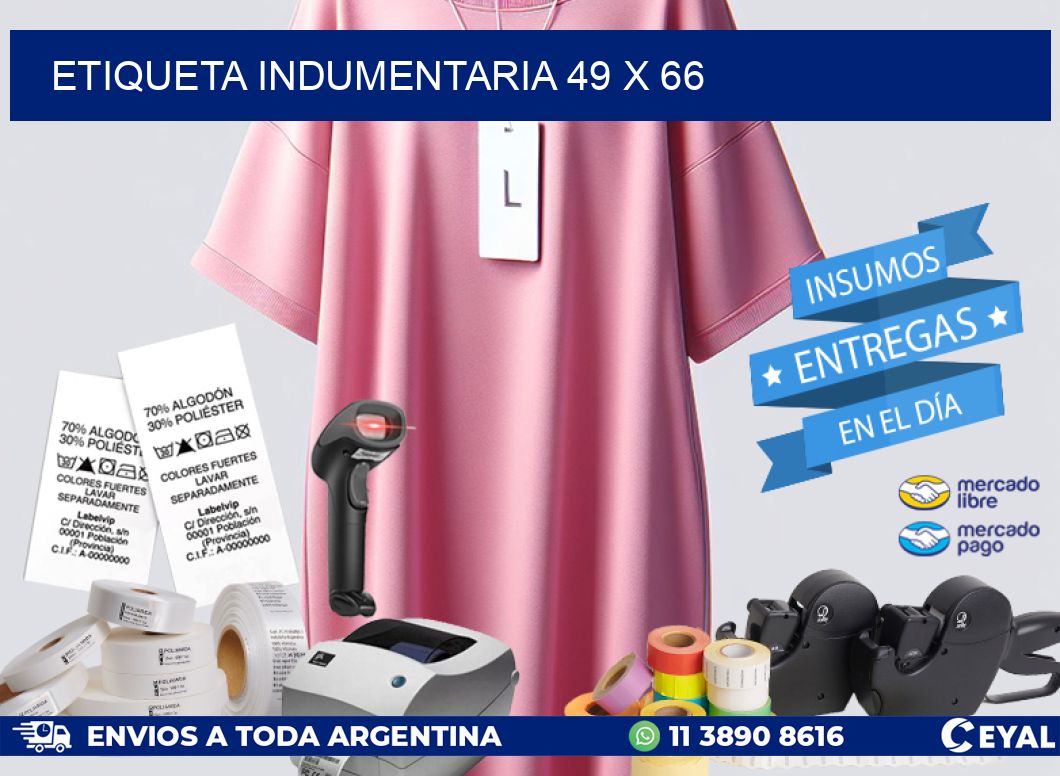 ETIQUETA INDUMENTARIA 49 x 66