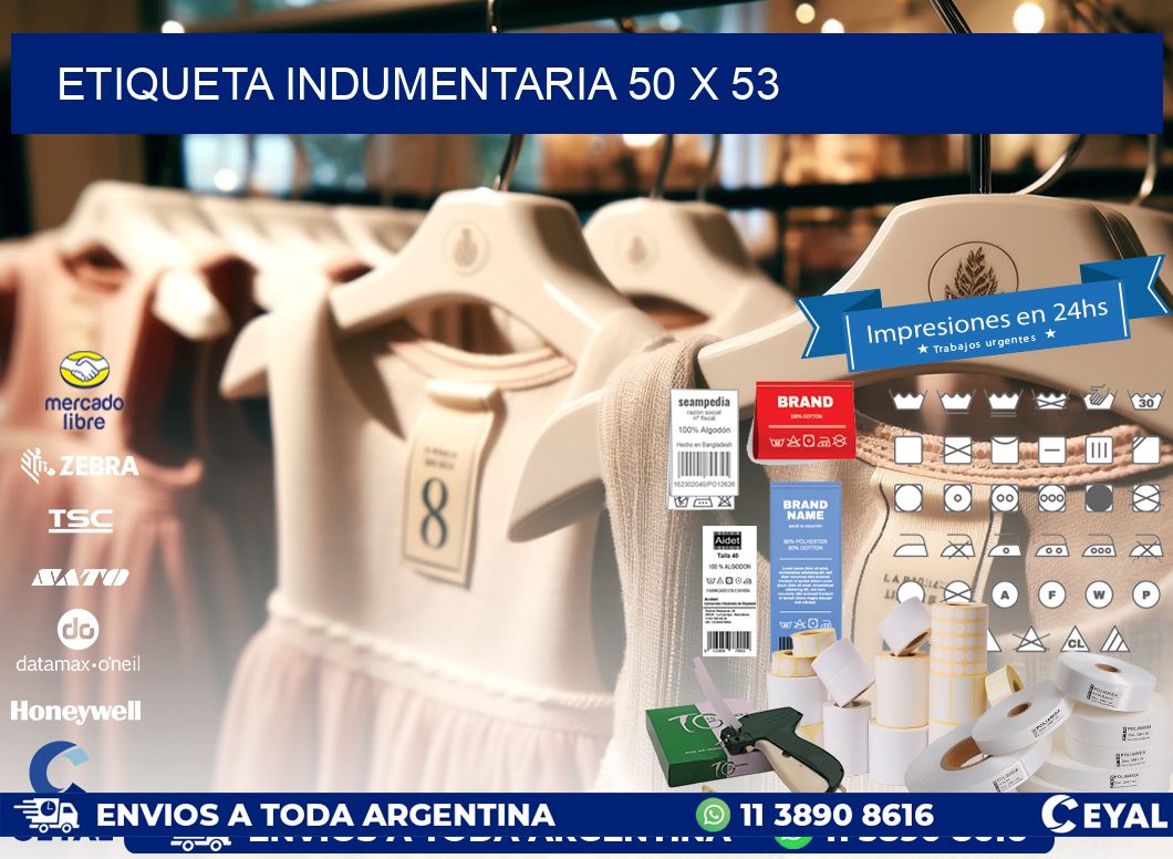 ETIQUETA INDUMENTARIA 50 x 53