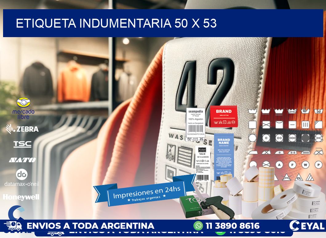 ETIQUETA INDUMENTARIA 50 x 53