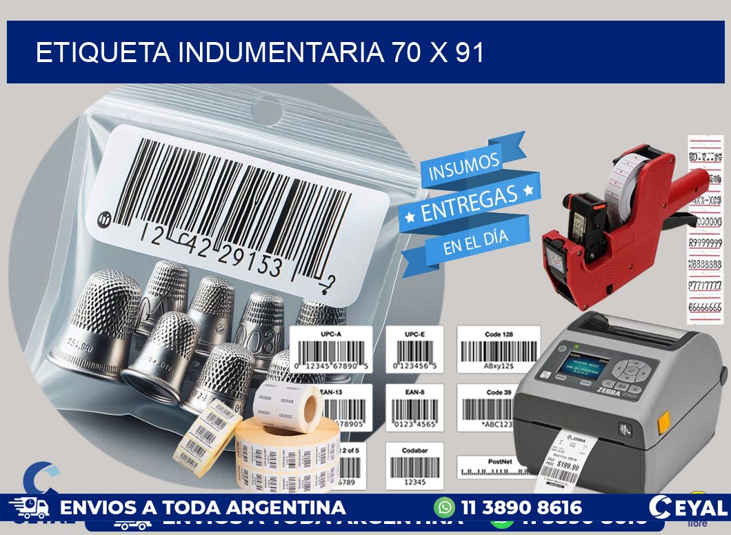ETIQUETA INDUMENTARIA 70 x 91