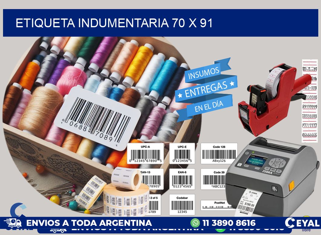 ETIQUETA INDUMENTARIA 70 x 91