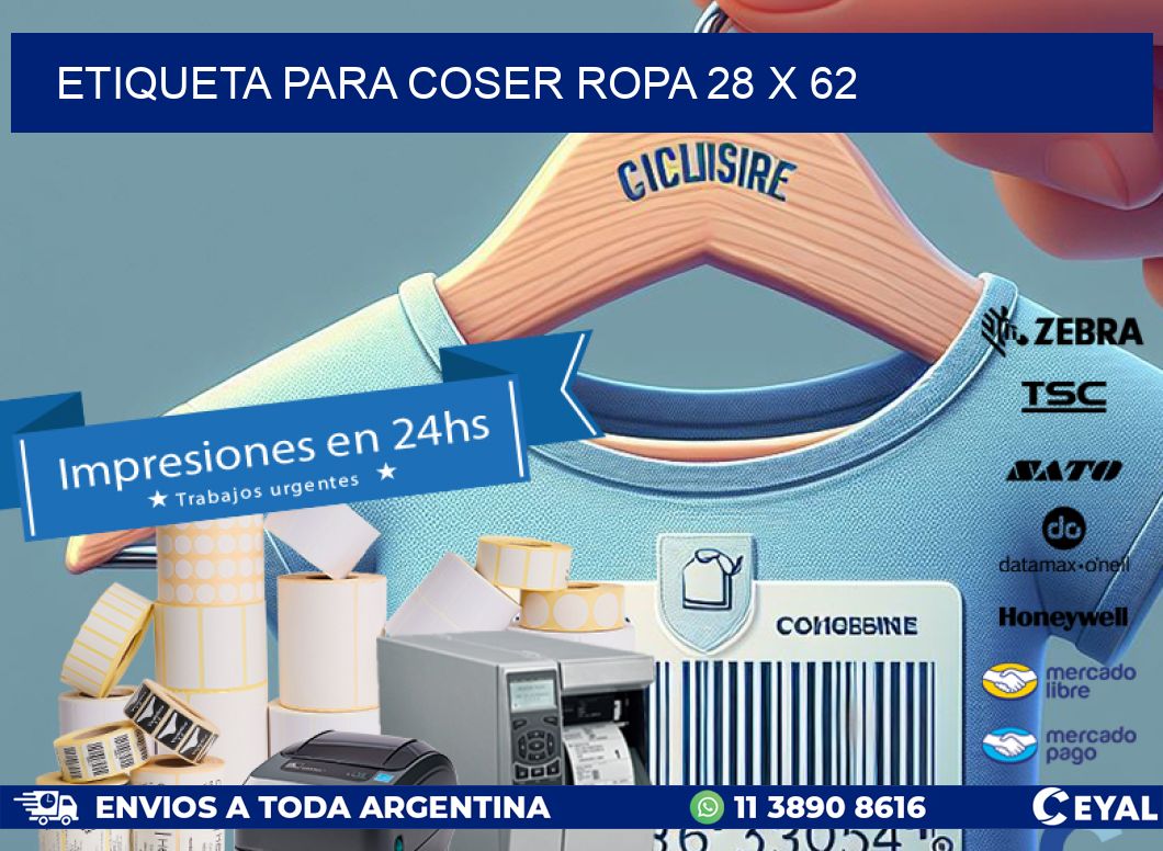 ETIQUETA PARA COSER ROPA 28 x 62