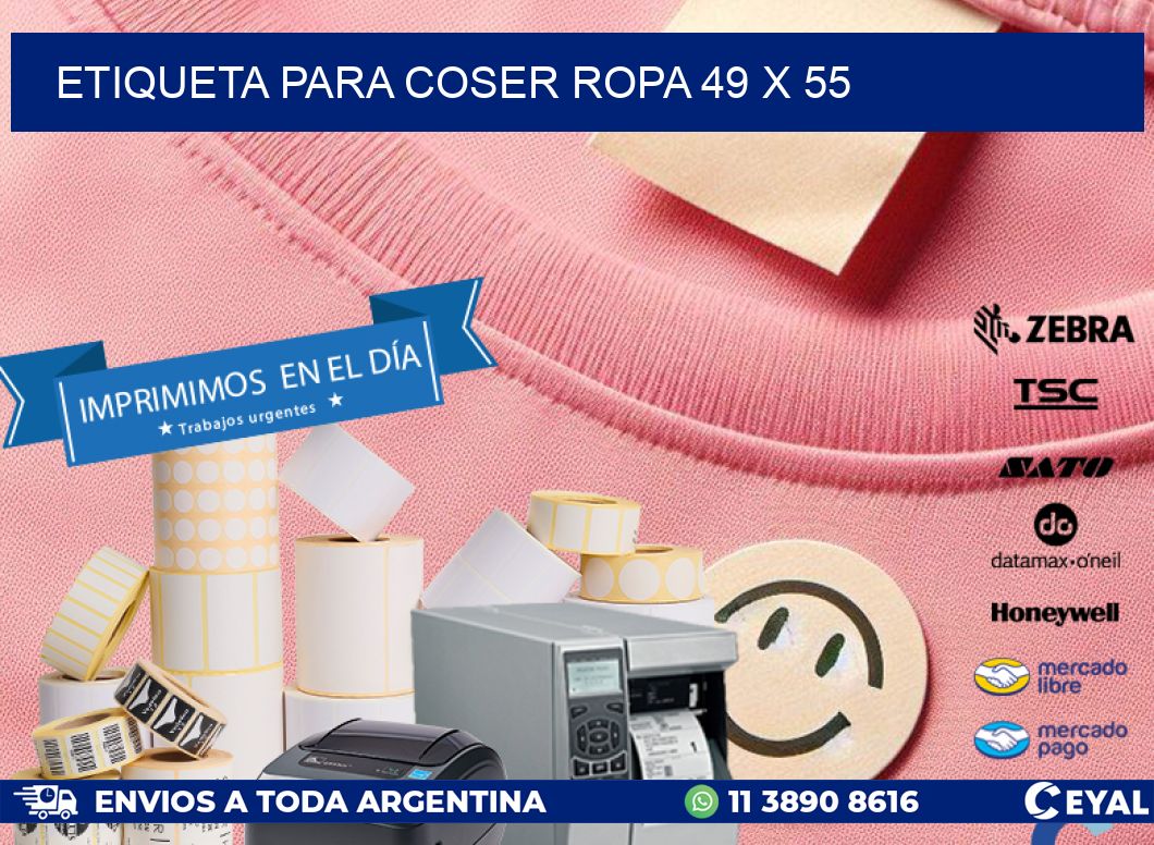 ETIQUETA PARA COSER ROPA 49 x 55