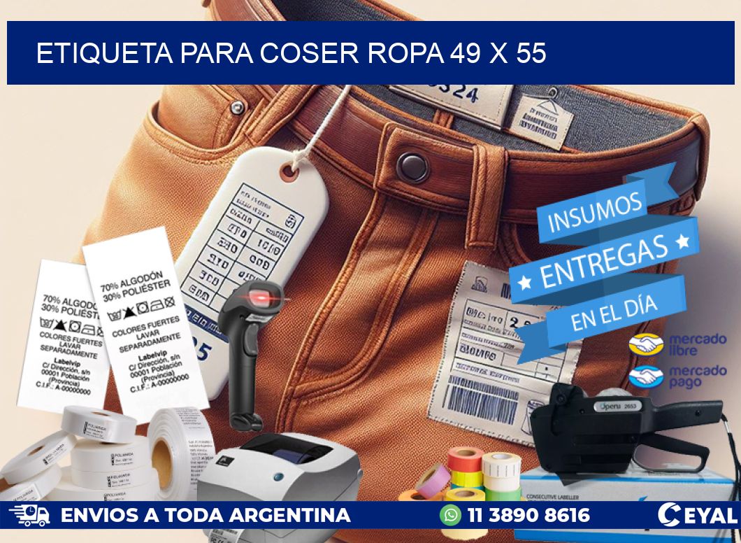 ETIQUETA PARA COSER ROPA 49 x 55