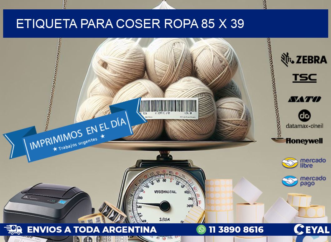 ETIQUETA PARA COSER ROPA 85 x 39