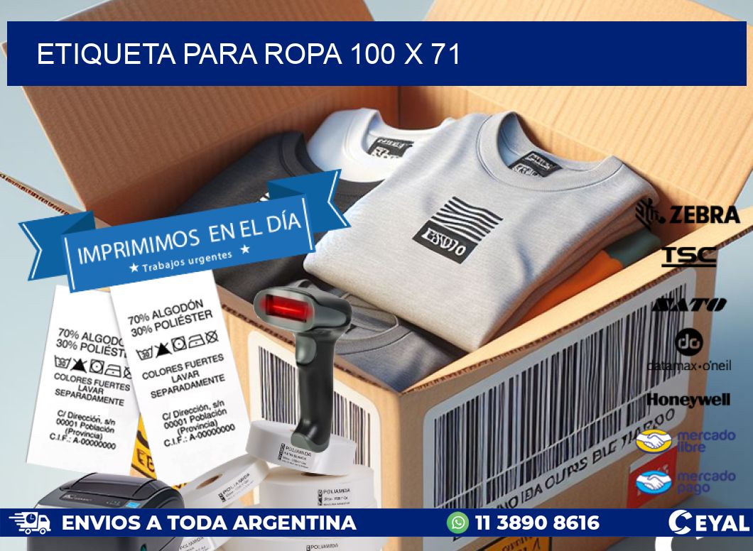 ETIQUETA PARA ROPA 100 x 71