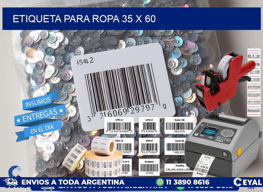 ETIQUETA PARA ROPA 35 x 60