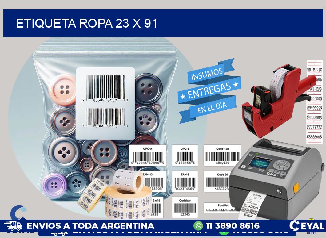 ETIQUETA ROPA 23 x 91
