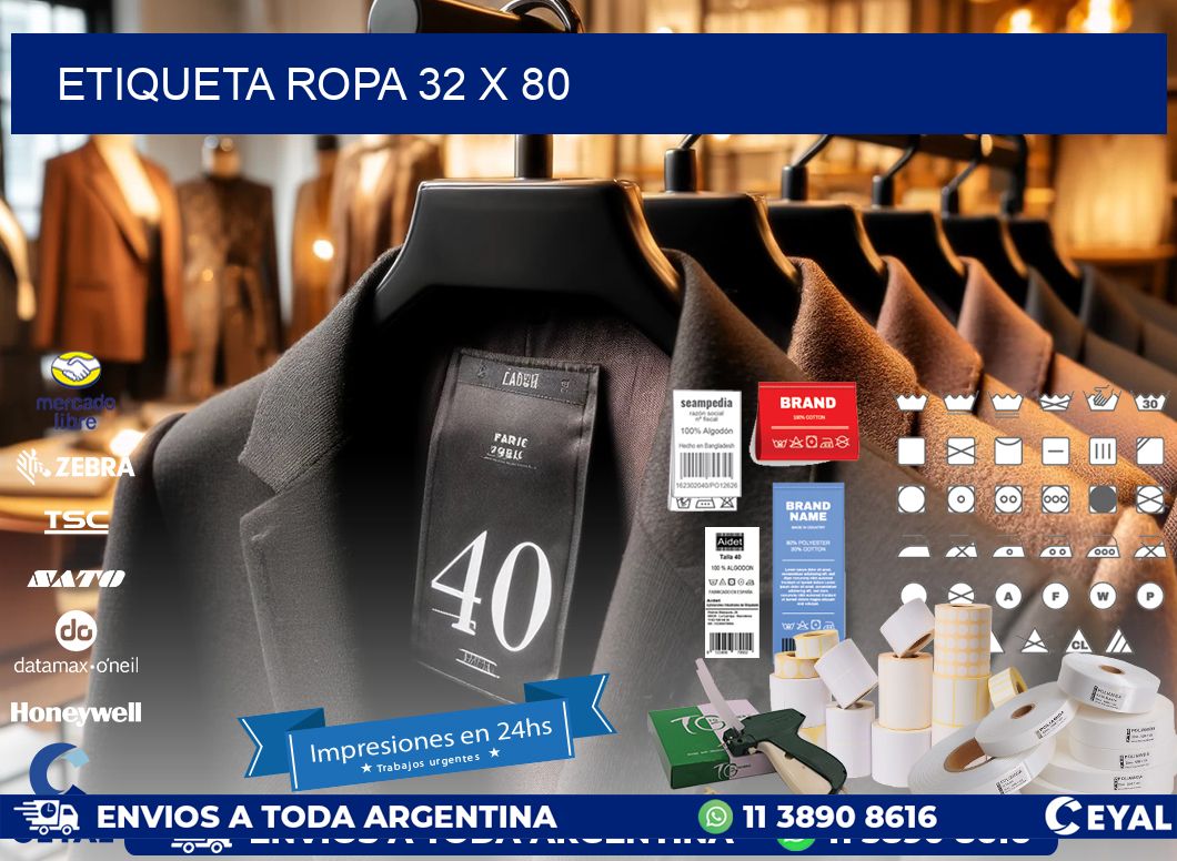 ETIQUETA ROPA 32 x 80