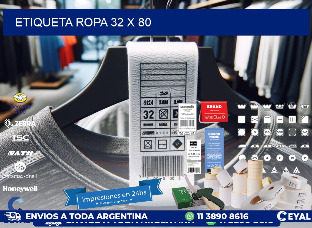 ETIQUETA ROPA 32 x 80